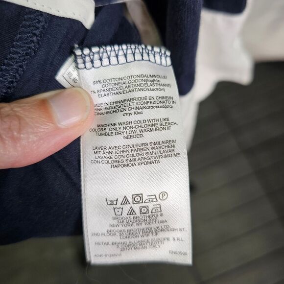 Brooks Brothers Navy Blue Long Sleeve Polo Shirt Size XS - Picture 7 of 9